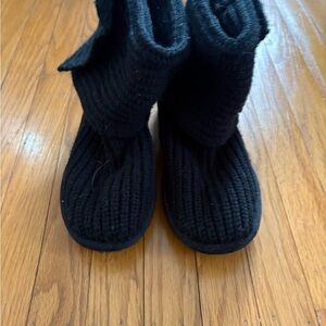 UGG Black Knit Boots